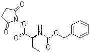 结构式 CAS# 71447-81-9, [(1S)-1-[[(2,5-二氧代-1-吡咯烷基)氧基]羰基]丙基]氨基甲酸苄酯