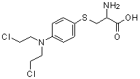 结构式 CAS# 7147-15-1, S-[4-[二(2-氯乙基)氨基]苯基]半胱氨酸