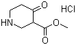4-氧代-3-哌啶甲酸甲酯盐酸盐分子结构 (CAS 71486-53-8)