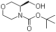 结构式 CAS# 714971-28-5, (3S)-3-(羟甲基)吗啉-4-羧酸叔丁酯