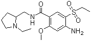 structure of CAS# 71675-85-9, Amisulpride;4-Amino-N-[(1-ethyl-2-pyrrolidinyl)methyl]-5-(ethylsulfonyl)-2-methoxybenzamide