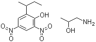 2-仲丁基-4,6-二硝基苯酚与异丙醇胺的化合物分子结构 (CAS 71735-19-8)