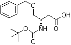 结构式 CAS# 718608-08-3, (S)-4-苄氧基-3-(叔丁氧羰基氨基)丁酸