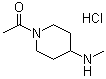 structure of CAS# 71879-46-4, 1-Acetyl-N-methyl-4-piperidinamine monohydrochloride