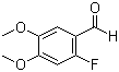 structure of CAS# 71924-62-4, 6-Fluoroveratraldehyde;4,5-Dimethoxy-2-fluorobenzaldehyde; 2-Fluoro-4,5-dimethoxybenzaldehyde