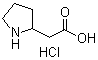 2-Pyrrolidinylacetic acid hydrochloride molecular structure (CAS 71985-79-0)