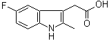 (5-Fluoro-2-methyl-1H-indol-3-yl)acetic acid molecular structure (CAS 71987-67-2)