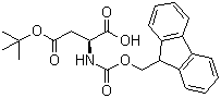 structure of CAS# 71989-14-5, Fmoc-L-Aspartic acid beta-tert-butyl ester;N-(9-Fluorenylmethoxycarbonyl)-L-aspartic acid beta-tert-butyl ester; Fmoc-Asp(OtBu)-OH