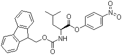 Fmoc-L-leucine 4-nitrophenyl ester molecular structure (CAS 71989-25-8)
