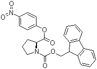 Fmoc-L-proline 4-nitrophenyl ester molecular structure (CAS 71989-32-7)