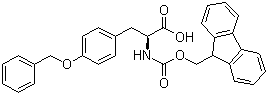 structure of CAS# 71989-40-7, Fmoc-O-benzyl-L-tyrosine;Fmoc-Tyr(Bzl)-OH; N-(9-fluorenylmethoxycarbonyl)-O-benzyl-L-tyrosine