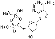 结构式 CAS# 72003-83-9, 2'-脱氧腺苷-5'-二磷酸二钠盐