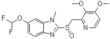 6-(Difluoromethoxy)-2-[[(3,4-dimethoxy-2-pyridinyl)methyl]sulfinyl]-1-methyl-1H-benzimidazole molecular structure (CAS 721924-06-7)