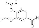 结构式 CAS# 72207-94-4, 2-乙氧基-4-甲酰基苯基乙酸酯; 乙基香兰素乙酸酯