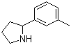 structure of CAS# 72216-05-8, 2-(3-Methylphenyl)pyrrolidine