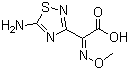 结构式 CAS# 72217-12-0, 2-(5-氨基-1,2,4-噻二唑-3-基)-2-甲氧亚氨基乙酸