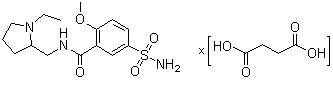 Sulpiride succinate molecular structure (CAS 72306-58-2)