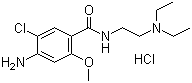 结构式 CAS# 7232-21-5, 盐酸甲氧氯普胺