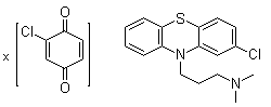 2-Chloro-2,5-cyclohexadiene-1,4-dione compd. with 2-chloro-N,N-dimethyl-10H-phenothiazine-10-propanamine (1:?) molecular structure (CAS 7238-27-9)