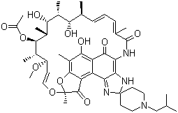Rifabutin molecular structure (CAS 72559-06-9)