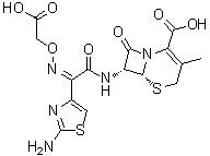 (6R,7R)-7-[[(2Z)-2-(2-Amino-4-thiazolyl)-2-[(carboxymethoxy)imino]acetyl]amino]-3-methyl-8-oxo-5-thia-1-azabicyclo[4.2.0]oct-2-ene-2-carboxylic acid molecular structure (CAS 72701-01-0)