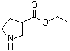 structure of CAS# 72925-15-6, Ethyl 3-pyrrolidinecarboxylate;3-Pyrrolidinecarboxylic acid ethyl ester