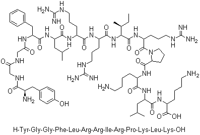 结构式 CAS# 72957-38-1, 强啡肽 A (1-13)