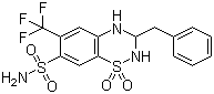 structure of CAS# 73-48-3, Bendroflumethiazide;3-Benzyl-3,4-dihydro-6-(trifluoromethy)-2H-1,2,4-benzothiadiazine-7-sulfonamide-1,1-dioxide