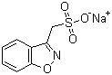 结构式 CAS# 73101-64-1, 1,2-苯并异噁唑-3-甲磺酸钠盐