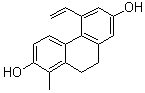 structure of CAS# 73166-28-6, Effusol;2,7-Dihydroxy-1-methyl-5-vinyl-9,10-dihydrophenanthrene; NSC 371300