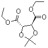结构式 CAS# 73346-73-3, (4S,5S)-2,2-二甲基-1,3-二恶茂-4,5-二甲酸二乙酯