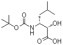 (2S,3R)-3-[叔丁氧羰基氨基]-2-羟基-5-甲基己酸分子结构 (CAS 73397-25-8)