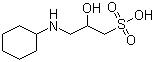 structure of CAS# 73463-39-5, 3-(Cyclohexylamino)-2-hydroxy-1-propanesulfonic acid;CAPSO