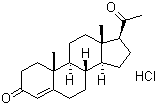 Pregn-4-ene-3,20-dione hydrochloride molecular structure (CAS 73489-90-4)
