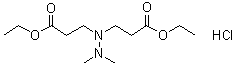 3,3'-(二甲基亚肼基)二丙酸二乙酯单盐酸盐分子结构 (CAS 7355-83-1)