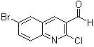 structure of CAS# 73568-35-1, 6-Bromo-2-chloroquinoline-3-carboxaldehyde