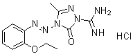 4-[(2-乙氧基苯基)偶氮]-4,5-二氢-3-甲基-5-氧代-1H-1,2,4-三唑-1-甲脒单盐酸盐分子结构 (CAS 73612-27-8)