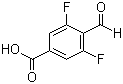 4-Carboxy-2,6-difluorobenzaldehyde molecular structure (CAS 736990-88-8)