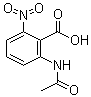 结构式 CAS# 73721-78-5, 2-(乙酰氨基)-6-硝基苯甲酸