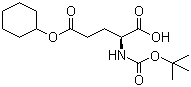 Boc-L-glutamic acid 5-cyclohexyl ester  molecular structure (CAS 73821-97-3)