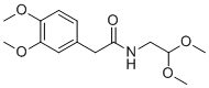 structure of CAS# 73954-34-4, Ivabradine Impurity 2;n-(2,2-Dimethoxyethyl)-2-(3,4-dimethoxyphenyl)acetamide