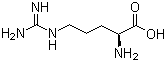 structure of CAS# 74-79-3, L(+)-Arginine;(S)-(+)-Arginine; 2-Amino-5-guanidinovaleric acid; 2-Amino-5-guanidinopentanoic acid