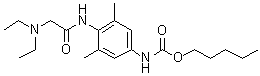 4-[2-(Diethylamino)acetamido]-3,5-dimethylcarbanilic acid pentyl ester molecular structure (CAS 7401-51-6)