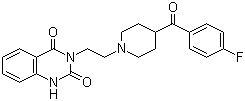 structure of CAS# 74050-98-9, Ketanserin;3-[2-[4-(4-Fluorobenzoyl)-1-piperidinyl]ethyl]-2,4[1H,3H]-quinazolinedione