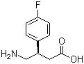 结构式 CAS# 741217-33-4, (R)-4-氨基-3-(4-氟苯基)丁酸