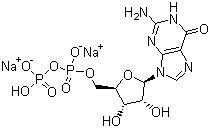 Guanosine-5'-diphosphate disodium salt molecular structure (CAS 7415-69-2)