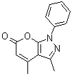 结构式 CAS# 74169-52-1, 3,4-二甲基-1-苯基吡喃并[2,3-c]吡唑-6(1H)-酮