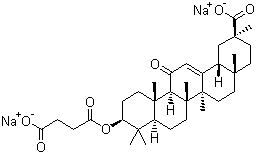 Carbenoxolone disodium molecular structure (CAS 7421-40-1)