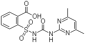 structure of CAS# 74223-56-6, Sulfometuron;2-(3-(4,6-Dimethylpyrimidin-2-yl)ureidosulfonyl)benzoic acid