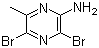 structure of CAS# 74290-66-7, 2-Amino-3,5-dibromo-6-methylpyrazine